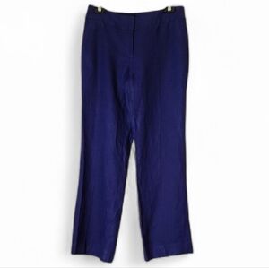 LOFT 100% Linen Women's Julie Trouser Royal Blue, Size 2P